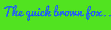 Image with Font Color 2462F2 and Background Color 51E320